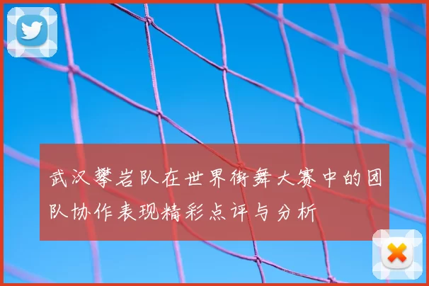 武汉攀岩队在世界街舞大赛中的团队协作表现精彩点评与分析